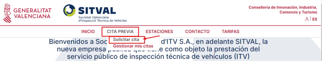 cita previa itv ribarroja