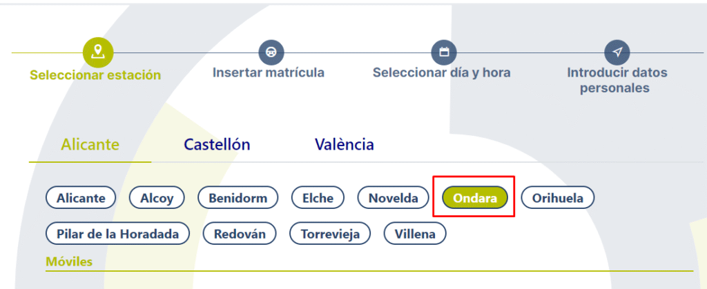 seleccionar itv ribarroja